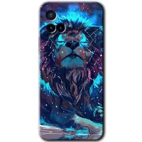 Vivo Y33S Neon Aslan Baskılı Uyumlu Silikon Kılıf