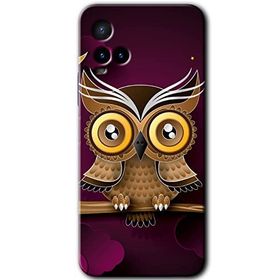 Vivo Y33S Owl Bird Branch Baskılı Uyumlu Silikon Kılıf