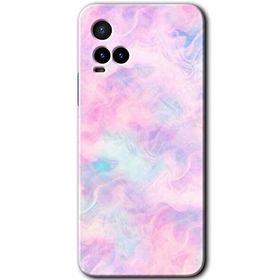 Vivo Y33S Pembe Duman Baskılı Uyumlu Silikon Kılıf