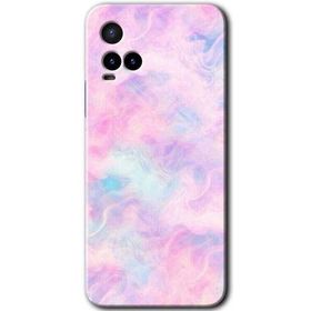 Vivo Y33S Pembe Duman Baskılı Uyumlu Silikon Kılıf