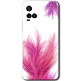 Vivo Y33S Pembe Tüy Baskılı Uyumlu Silikon Kılıf