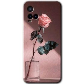 Vivo Y33S Retro Gül Baskılı Uyumlu Silikon Kılıf