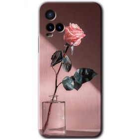 Vivo Y33S Retro Gül Baskılı Uyumlu Silikon Kılıf