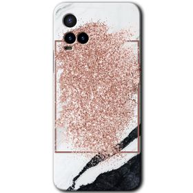 Vivo Y33S Simli Mermer Baskılı Uyumlu Silikon Kılıf