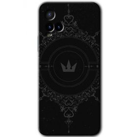 Vivo Y33S Siyah Mandala 1 Baskılı Uyumlu Silikon Kılıf