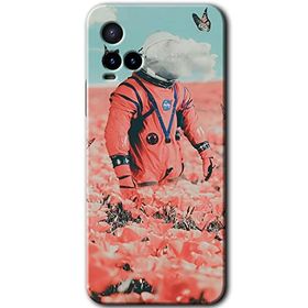 Vivo Y33S Uzay Bahçesi Baskılı Uyumlu Silikon Kılıf