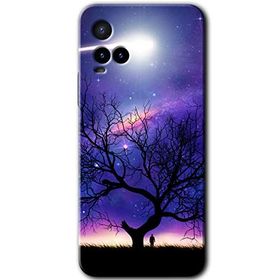 Vivo Y33S Uzay Silüet Baskılı Uyumlu Silikon Kılıf