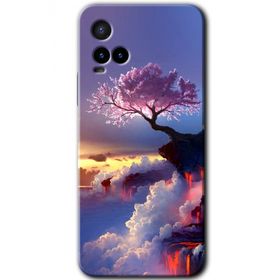 Vivo Y33S Wash Red Wall Baskılı Uyumlu Silikon Kılıf