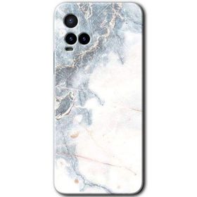 Vivo Y33S White Marble Baskılı Uyumlu Silikon Kılıf