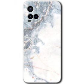 Vivo Y33S White Marble Baskılı Uyumlu Silikon Kılıf