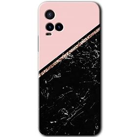 Vivo Y33S Yarım Mermer Baskılı Uyumlu Silikon Kılıf
