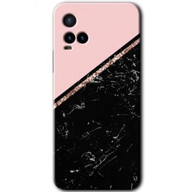 Vivo Y33S Yarım Mermer Baskılı Uyumlu Silikon Kılıf