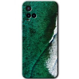 Vivo Y33S Yeşil Okyanus Baskılı Uyumlu Silikon Kılıf