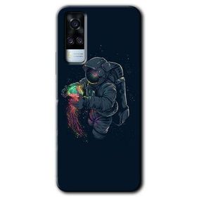 Vivo Y51 Astronot Kıyafeti Baskılı Uyumlu Silikon Kılıf