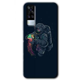 Vivo Y51 Astronot Kıyafeti Baskılı Uyumlu Silikon Kılıf