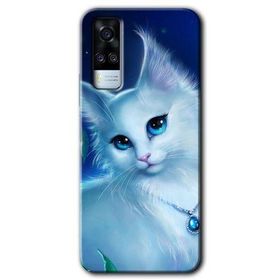 Vivo Y51 Cat Glance Baskılı Uyumlu Silikon Kılıf