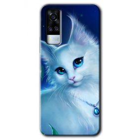 Vivo Y51 Cat Glance Baskılı Uyumlu Silikon Kılıf