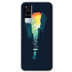 Vivo Y51 City Bird Sky Baskılı Uyumlu Silikon Kılıf