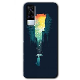 Vivo Y51 City Bird Sky Baskılı Uyumlu Silikon Kılıf