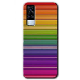 Vivo Y51 Colorful Lines Baskılı Uyumlu Silikon Kılıf