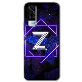 Vivo Y51 Dark Neon Yaprak Z Harfi Baskılı Uyumlu Silikon Kılıf