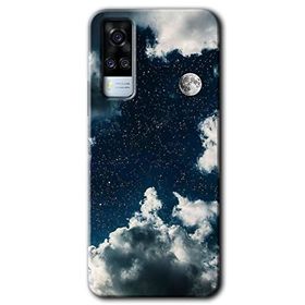 Vivo Y51 Gece Gökyüzü Baskılı Uyumlu Silikon Kılıf