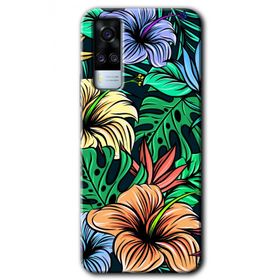 Vivo Y51 Hibiscus Flowers Baskılı Uyumlu Silikon Kılıf