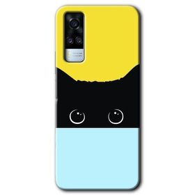 Vivo Y51 Kara Kedi Baskılı Uyumlu Silikon Kılıf