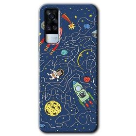 Vivo Y51 Kedi Galaksi Baskılı Uyumlu Silikon Kılıf