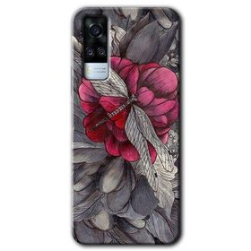 Vivo Y51 kelebek Ömrü Baskılı Uyumlu Silikon Kılıf