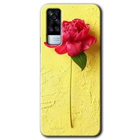Vivo Y51 Kırmızı Gül Baskılı Uyumlu Silikon Kılıf