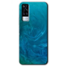 Vivo Y51 Mavi Aura Baskılı Uyumlu Silikon Kılıf