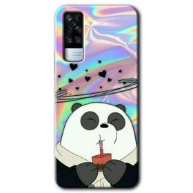 Vivo Y51 Milkshake Panda Baskılı Uyumlu Silikon Kılıf