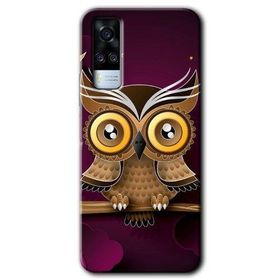 Vivo Y51 Owl Bird Branch Baskılı Uyumlu Silikon Kılıf