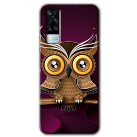Vivo Y51 Owl Bird Branch Baskılı Uyumlu Silikon Kılıf