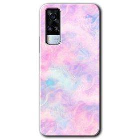 Vivo Y51 Pembe Duman Baskılı Uyumlu Silikon Kılıf