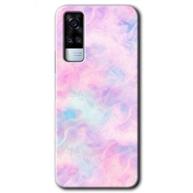 Vivo Y51 Pembe Duman Baskılı Uyumlu Silikon Kılıf