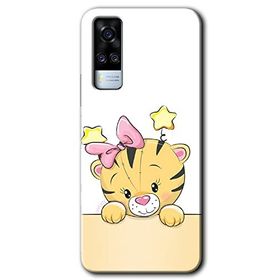 Vivo Y51 Sevimli Kedi Baskılı Uyumlu Silikon Kılıf