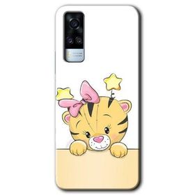 Vivo Y51 Sevimli Kedi Baskılı Uyumlu Silikon Kılıf