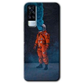 Vivo Y51 Smoke Astronot Baskılı Uyumlu Silikon Kılıf