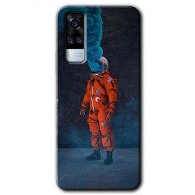 Vivo Y51 Smoke Astronot Baskılı Uyumlu Silikon Kılıf