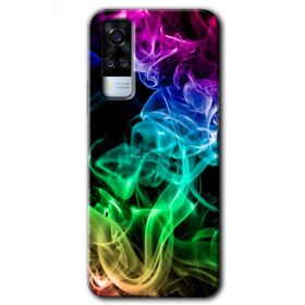 Vivo Y51 Smoke Colorful Baskılı Uyumlu Silikon Kılıf