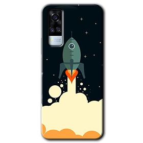 Vivo Y51 Space Smoke Baskılı Uyumlu Silikon Kılıf