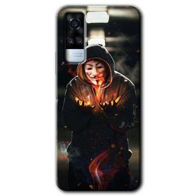 Vivo Y51 V for Fire Baskılı Uyumlu Silikon Kılıf