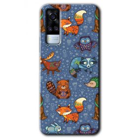 Vivo Y51A Animals Funny Baskılı Uyumlu Silikon Kılıf