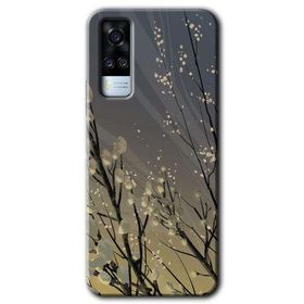 Vivo Y51A Branches Flowers Baskılı Uyumlu Silikon Kılıf