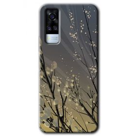 Vivo Y51A Branches Flowers Baskılı Uyumlu Silikon Kılıf
