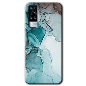 Vivo Y51A Buzul Mermer Baskılı Uyumlu Silikon Kılıf
