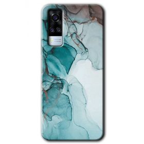 Vivo Y51A Buzul Mermer Baskılı Uyumlu Silikon Kılıf