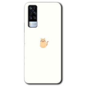 Vivo Y51A Cat Minimalism Baskılı Uyumlu Silikon Kılıf
